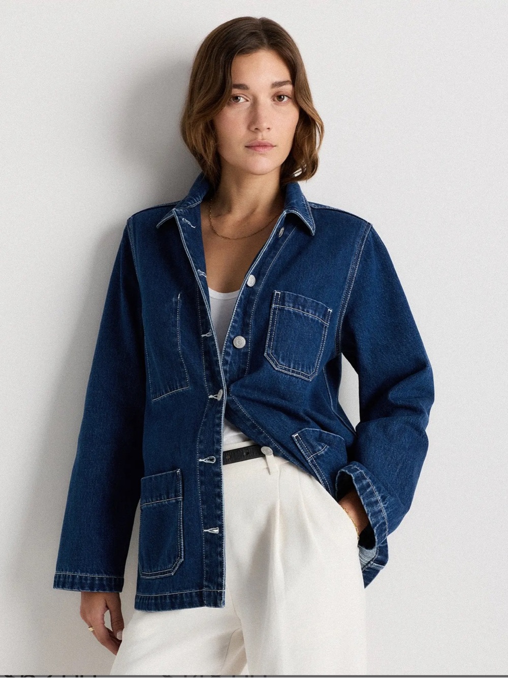 Quince 100% Organic Cotton Denim Chore Jacket